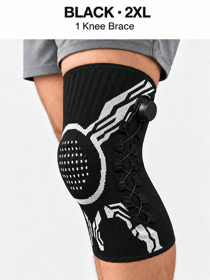 Adjustable Dial Knee Brace with Patella Cushion & Side Support