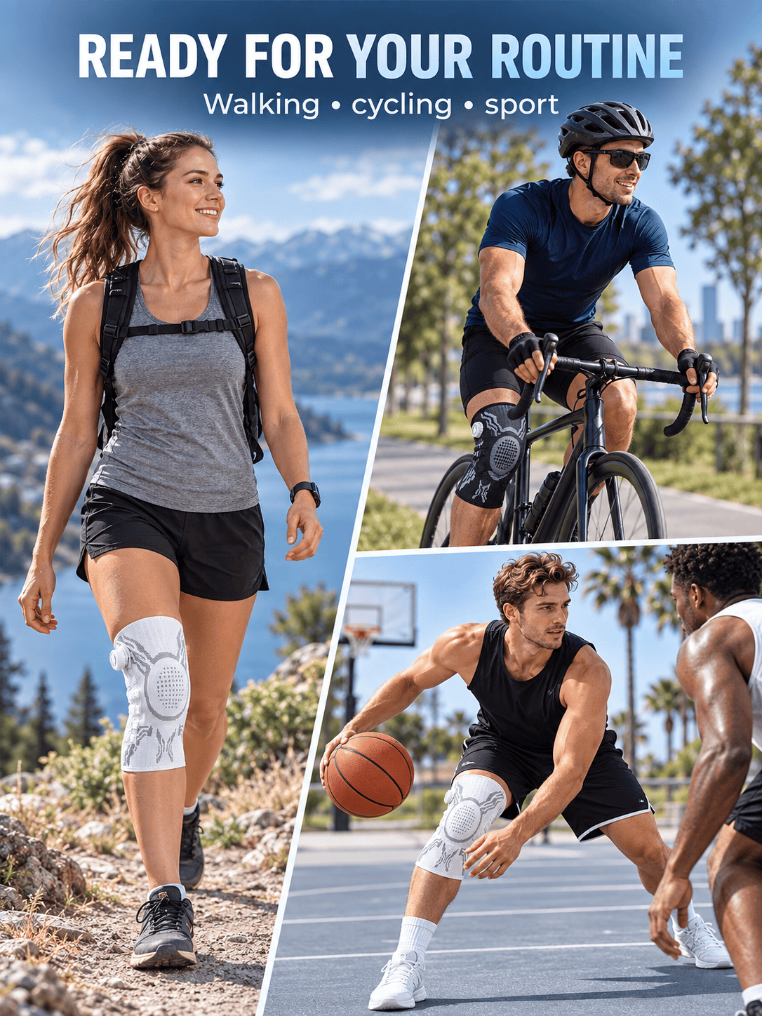 Adjustable Dial Knee Brace with Patella Cushion & Side Support